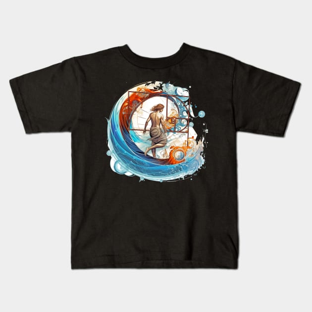 Fibonacci Sequence Into the Fibonacci Spiral Fibonacci Wave Kids T-Shirt by Tees 4 Thee